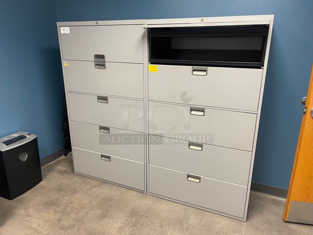 Barely Used! Commercial File Cabinet With 4 Drawers and 1 Rollup Door Great For Keeping Restaurant Records  NSF 36x20x63   - Image 6 of 9