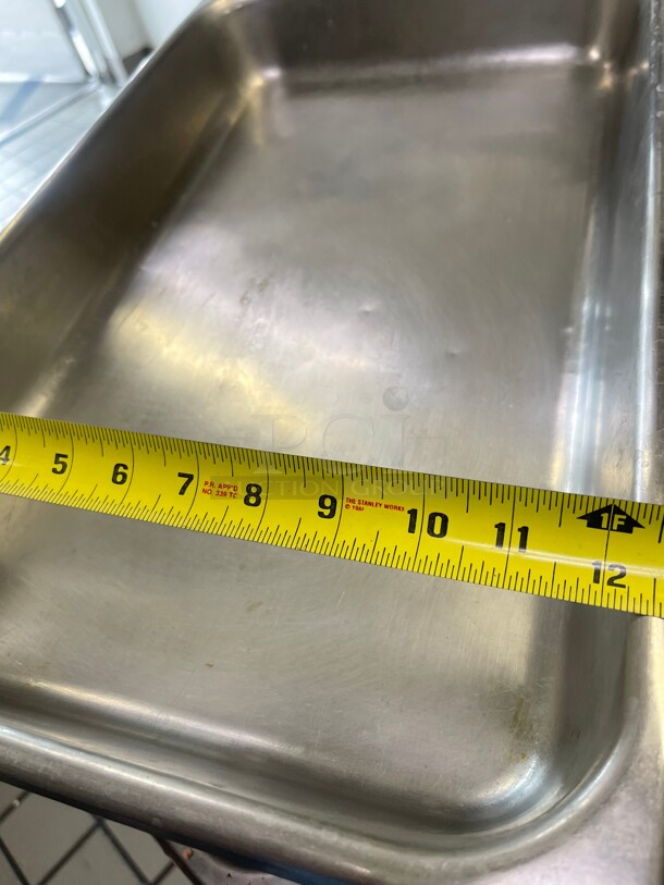 Commercial Deep Full Size Super Pan V Stainless Steel Steam Pan With 8.3 Quart Capacity NSF 12x21x3 - Image 5 of 7