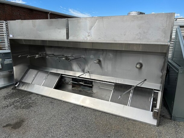 12' CaptiveAire Model 5424 ND-2 Stainless Steel Commercial Grease Hood w/ Make Up Air Vent. 144x70x24 - Image 1 of 5