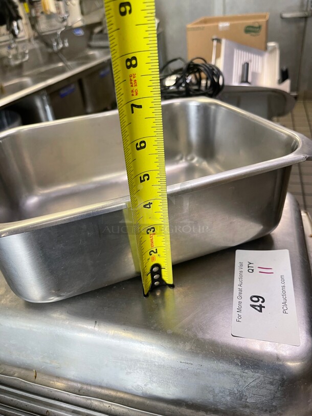 Commercial Deep Full Size Super Pan V Stainless Steel Steam Table / Hotel Pan With 8.3 Quart Capacity NSF 12x11x4 - Image 7 of 7