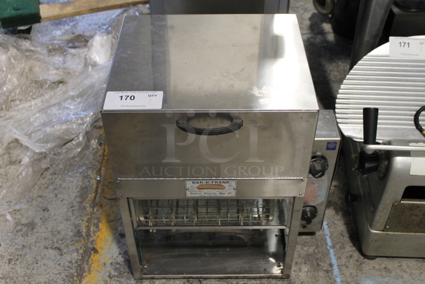 Bar-b-frank 800 Stainless Steel Commercial Countertop Electric Powered Hot Dog Cooker. 120 Volts, 1 Phase. Tested and Does Not Power On