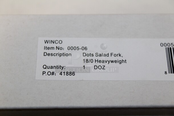 NEW IN BOX! 15 Boxes (12 Count Each) Winco Dots Salad Forks. 15X Your Bid!  - Image 2 of 3