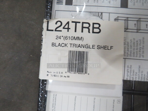 NEW Metro 24 Inch Black Triangular Shelf. 4XBID. #L24TRB - Image 2 of 2
