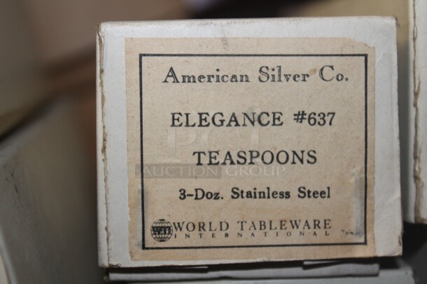 NEW IN BOX! 22 Boxes (24 Count Each) World Tableware Teaspoons, Bouillon Spoons, Iced Teaspoons. 22X Your Bid!  - Image 3 of 3