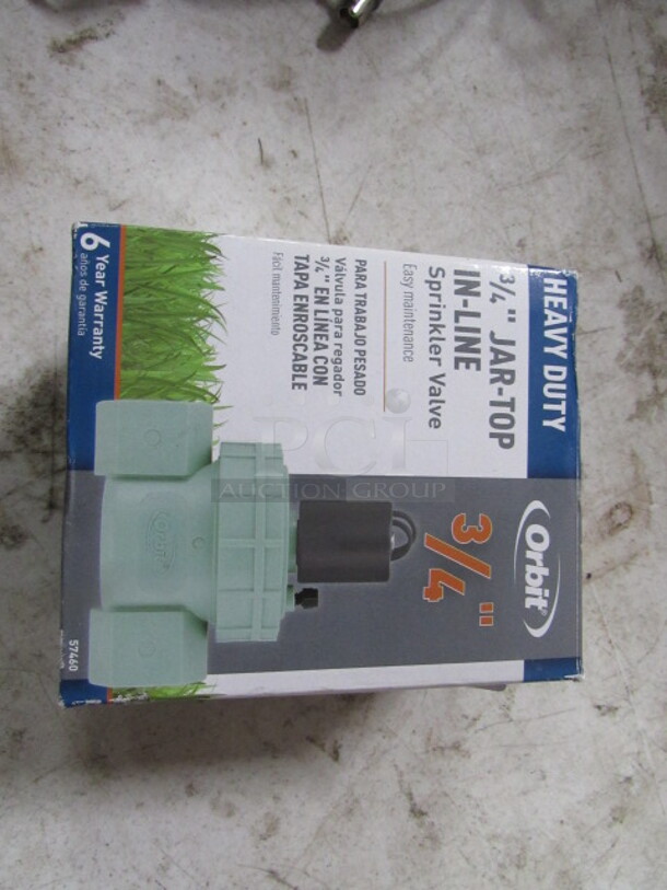 One NEW Orbit 3/4 Jar Top In Line Sprinkler Valve. - Image 1 of 1
