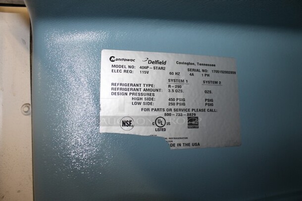 2017 Delfield 406P-STAR2 Stainless Steel Commercial Single Door Undercounter Cooler. 115 Volts, 1 Phase. Tested and Working! - Image 3 of 3