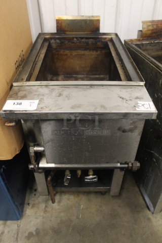 Stainless Steel Commercial Natural Gas Powered Deep Fat Fryer.