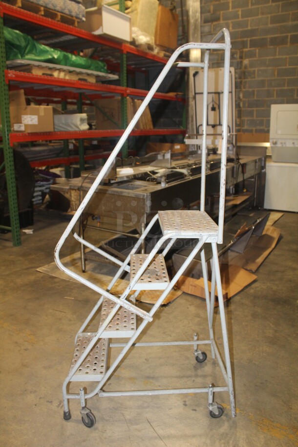 GREAT FIND! Commercial Rolling Ladder. 18x28.5x71 - Image 2 of 2