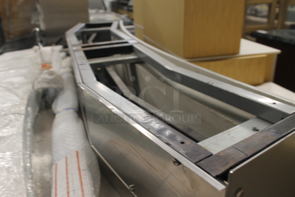 BRAND NEW SCRATCH AND DENT! Sifa Stainless Steel Commercial Work Station w/ 2 Door Cooler and Back Splash. 220-240 Volts.  - Image 6 of 11