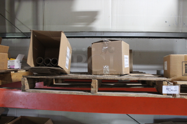 ALL ONE MONEY! TWO PALLET LOT of Various Items Including Liquid Roof and Cardboard Boxes. BUYER MUST REMOVE. - Image 2 of 3