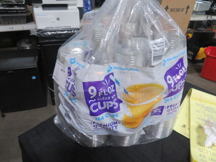 One Lot Of 9oz Clear Cups.