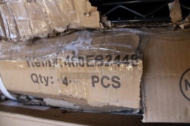 BRAND NEW SCRATCH AND DENT! Box of 4 Regency 460EB2448 24" x 48" NSF Black Epoxy Wire Shelf - Image 2 of 3