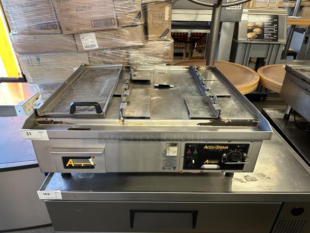 2013 AccuTemp EFG2083A3608 Stainless Steel Commercial Countertop Electric Powered Flat Top Griddle. 208 Volts, 3 Phase. Unit Was Working When Removed.