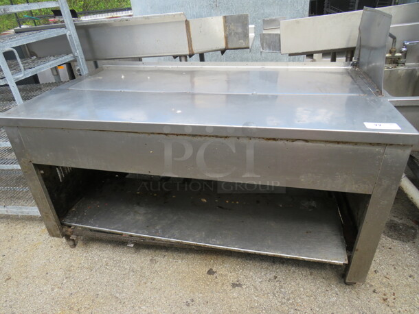 One Stainless Steel Table With SS Under Shelf. 75X37X45