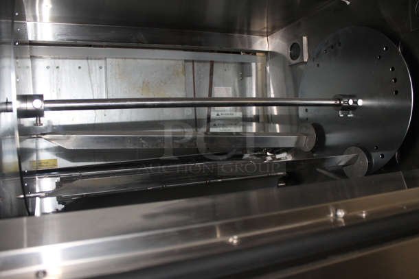 Southwood YSD-268G Stainless Steel Commercial Countertop Natural Gas Powered Rotisserie Oven.  - Image 4 of 5