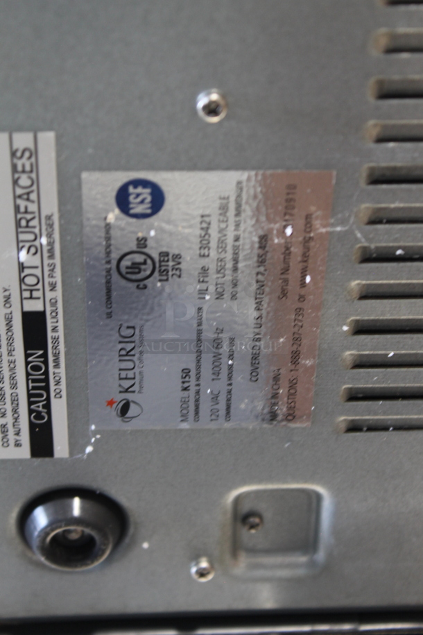 IN ORIGINAL BOX! Keurig K150 Countertop Single Cup Coffee Machine. 120 Volts, 1 Phase. - Image 7 of 7