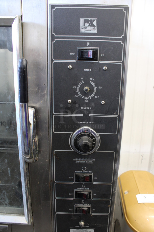 BK Industries Model LMW-3 Stainless Steel Commercial Electric Powered Barbecue King Rotisserie Oven and Warmer. 120/208 Volts, 3 Phase. 33x26x60 - Image 2 of 7