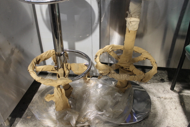 2 BRAND NEW! Bar Height Stools w/ Foot Rest Bar. 2 Times Your Bid! - Image 3 of 4