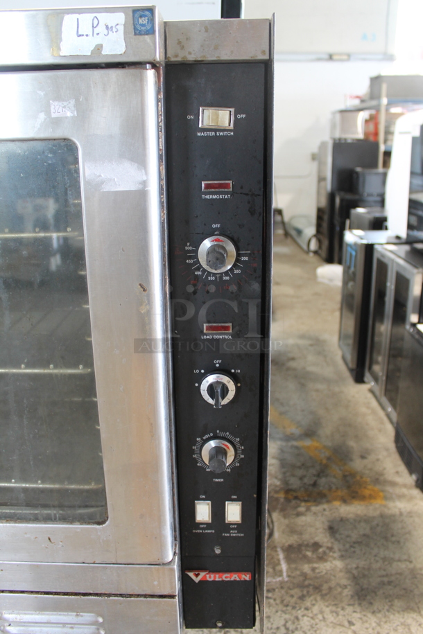 Vulcan Stainless Steel Commercial Propane Gas Powered Full Size Convection Oven w/ View Through Doors, Metal Oven Racks and Thermostatic Controls on Metal Legs. - Image 2 of 7