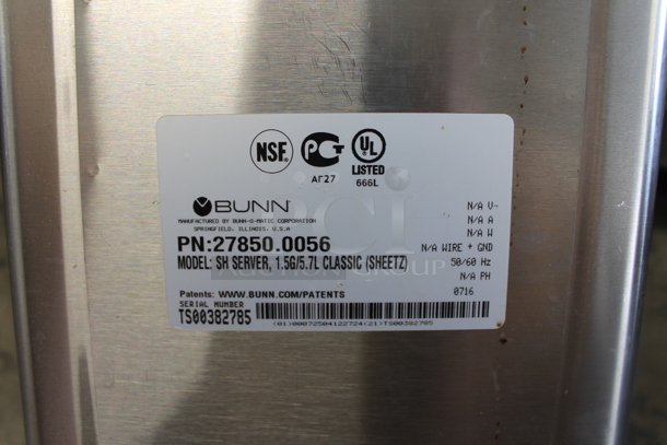 2011 Bunn DUAL SH DBC Stainless Steel Commercial Countertop Coffee Machine w/ 2 Server Satellites. 120/208 Volts, 1 Phase. - Image 6 of 7