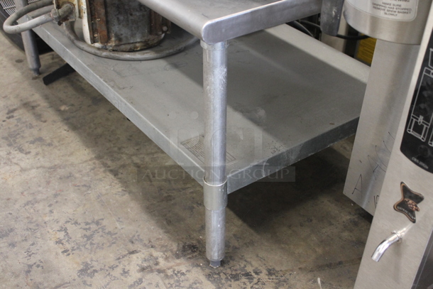Stainless Steel Commercial Equipment Stand w/ Metal Under Shelf. - Image 2 of 2