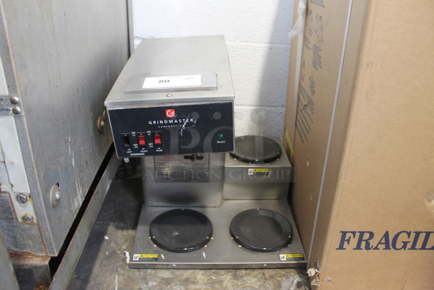 Grindmaster BL-3PW Stainless Steel Commercial Countertop 3 Burner Coffee Machine. 120 Volts, 1 Phase.