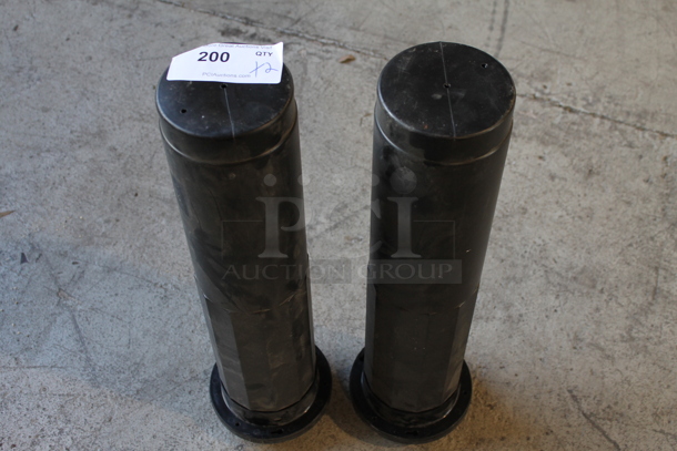 2 Black Poly Cup Dispensers. 2 Times Your Bid!