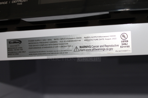 BRAND NEW SCRATCH AND DENT! 2022 KoolMore KM-MD-1SS Stainless Steel Commercial Microwave Oven Drawer. 120 Volts, 1 Phase. - Image 7 of 7