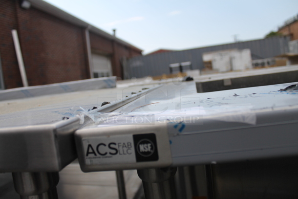 BRAND NEW! Stainless Steel Commercial Table w/ Sink Bay, Faucet, Handles and Under Shelf. Bay 19.5x20 - Image 11 of 11