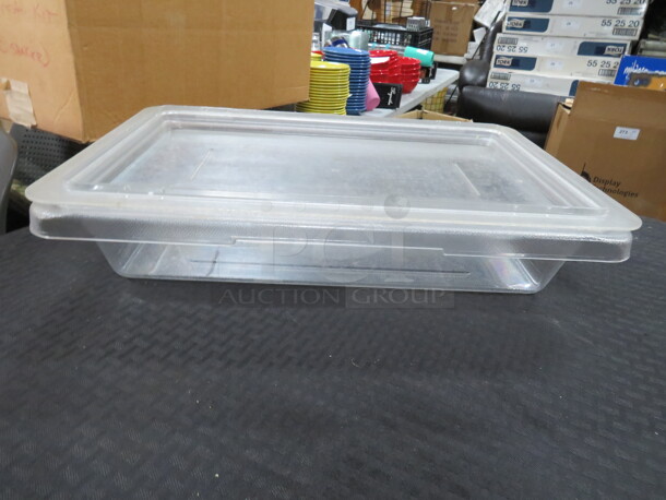 One Cambro 1.75 Gallon Food Storage Container With Lid. 