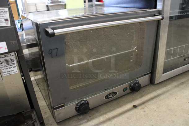 Cadco Unox Model XA006 Stainless Steel Commercial Countertop Electric Powered Convection Oven w/ View Through Door and Metal Oven Racks. 115 Volts, 1 Phase. 19x19x14 - Image 2 of 6