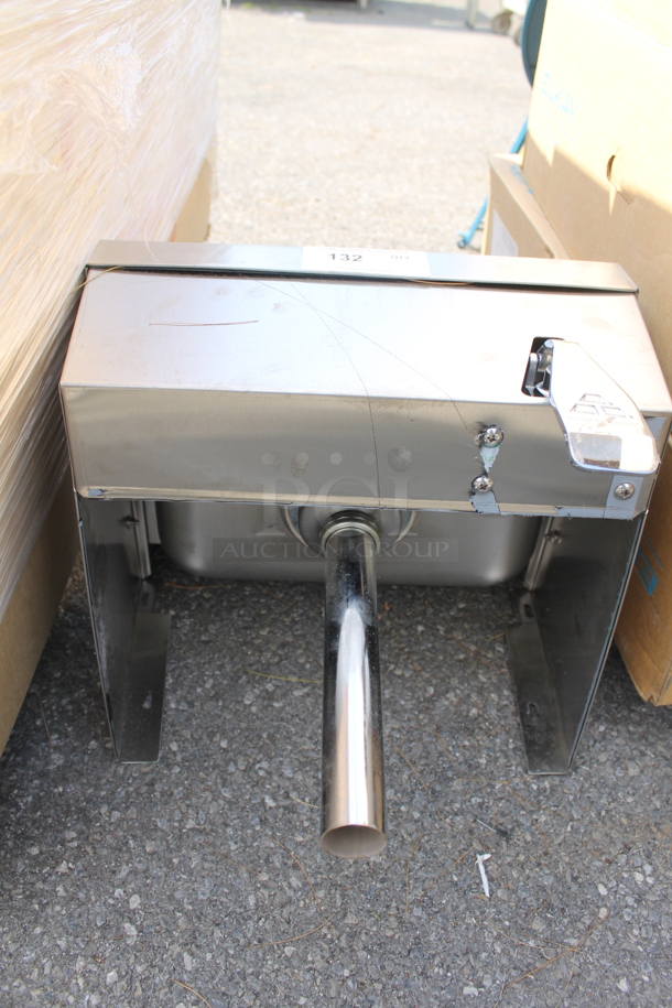 BRAND NEW! Stainless Steel Commercial Single Bay Wall Mount Sink w/ Faucet and Cabinet. - Image 2 of 8