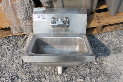 Turbo Air TSS-1-H Commercial Stainless Steel Flush Mount Hand Sink.