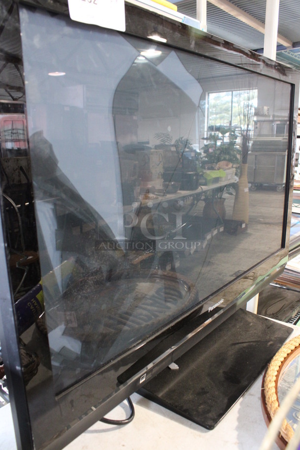 Panasonic 42" Television. See Pictures For Damage. Buyer Must Pick Up - We Will Not Ship This Item - Image 3 of 4