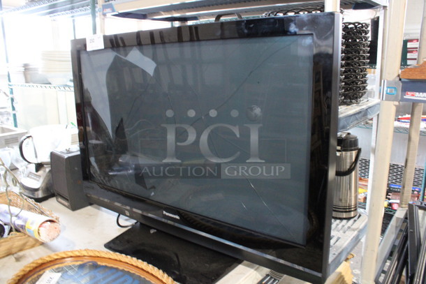 Panasonic 42" Television. See Pictures For Damage. Buyer Must Pick Up - We Will Not Ship This Item - Image 4 of 4