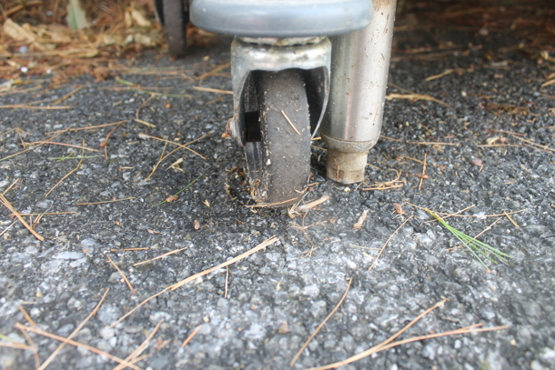 Chrome Finish 3 Tier Wire Shelving Unit on Commercial Casters. BUYER MUST DISMANTLE. PCI CANNOT DISMANTLE FOR SHIPPING. PLEASE CONSIDER FREIGHT CHARGES. - Image 4 of 5