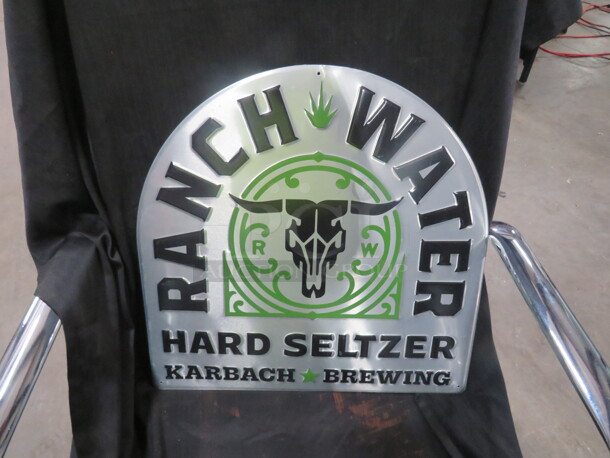 One 17X17 Ranch Water Tin Sign. - Image 1 of 1