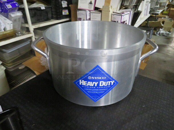 One NEW Sysco 14 Quart Heavy Duty Aluminum Stock Pot. #6832455 - Image 1 of 1