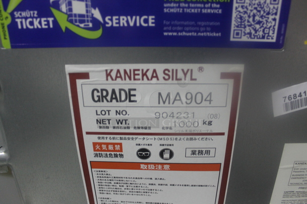 White Poly Tank in Metal Cage. BUYER MUST REMOVE. - Image 4 of 5