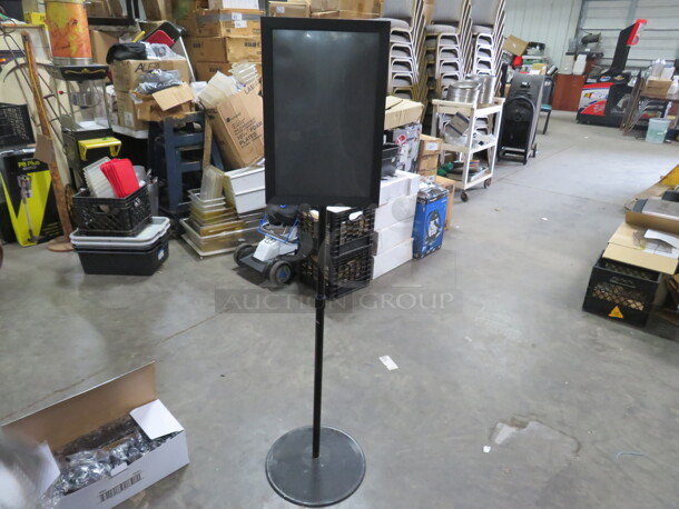 One Dual Sided Metal Sign Holder.  - Image 1 of 2