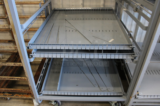 Gray Metal Transport Rack on Commercial Casters. 28.5x32x68 - Image 4 of 4