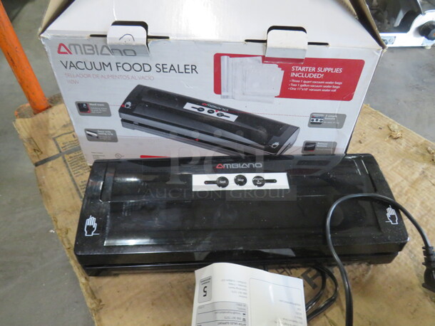 One Ambiano Vacuum Food Sealer. 