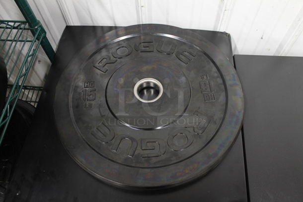 ALL ONE MONEY! Lot of 21 Various Rogue Bumper Plates; Eight 25 Pound, Nine 10 Pound and Four Five Pound.  - Image 8 of 8