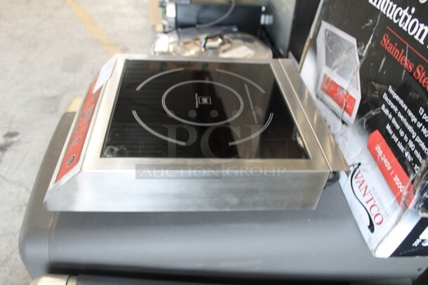 BRAND NEW IN BOX! Avantco 177IC3500 Stainless Steel Commercial Countertop Electric Powered Single Burner Induction Range. 208/240 Volts, 1 Phase. Tested and Working! - Image 4 of 6