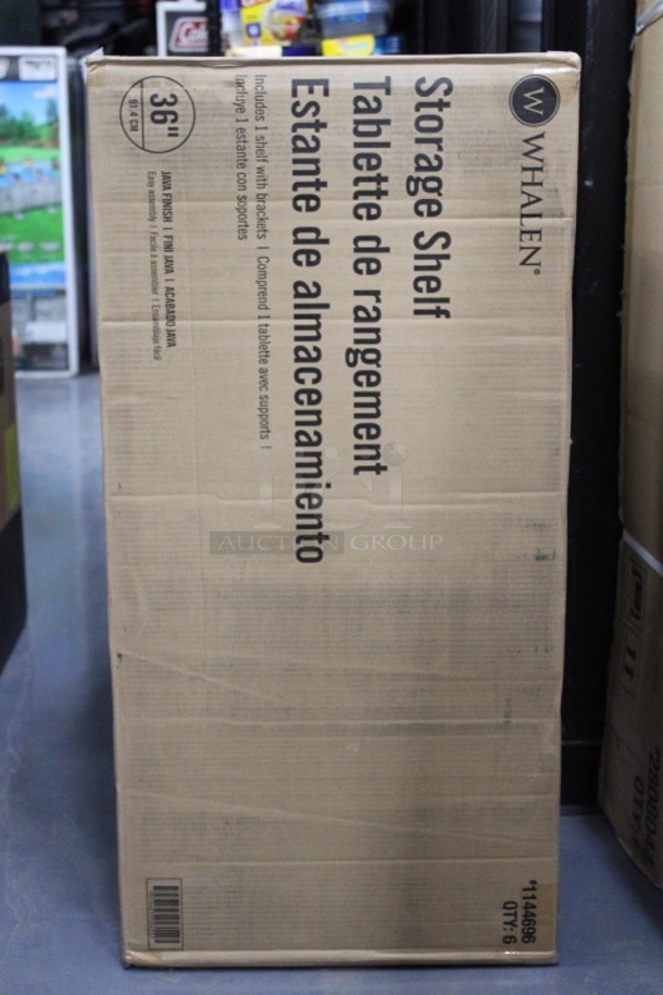 Allen + Roth Wood Shelf Kit, Java.  36-in L x 9.5-in D (1 Decorative Shelf + Support Brackets). 2x Your Bid - Image 3 of 3