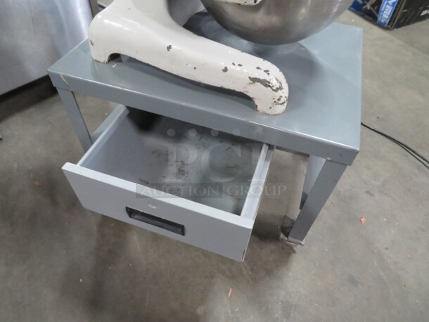 One Working Hobart 20 Quart Mixer. On A Metal Stand With 1 Drawer On Casters. - Image 7 of 7