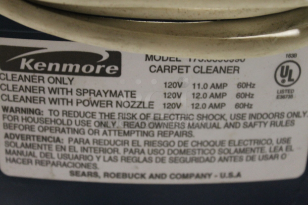 Kenmore Vacuum Cleaner. 120 Volts, 1 Phase. - Image 4 of 4