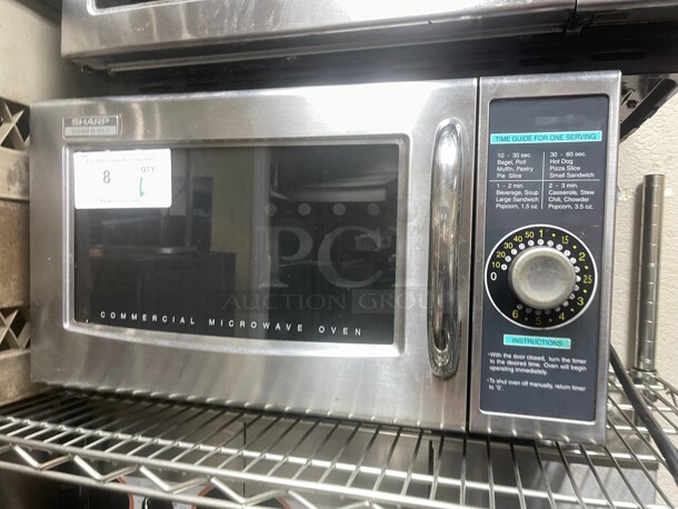 Working! Sharp R-21LCFS 1000w Commercial Microwave w/ Dial Control, 120v NSF Tested and Working!  - Image 2 of 8