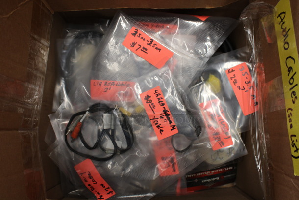 ALL ONE MONEY! Lot of Various Cables; 1 5' XLR Low Noise, 1 100' 1/4
