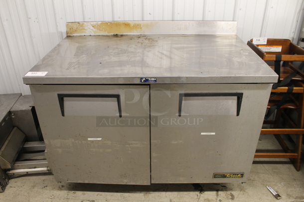 2016 True TWT-48f-HC Commercial Stainless Steel 2-Door Worktop Freezer. 115V, 1 Phase. Tested And Does Not Power On